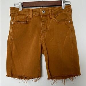 Pilcro Women's Bermuda Shorts High Rise Slim Cutoff Burnt Orange Size 26